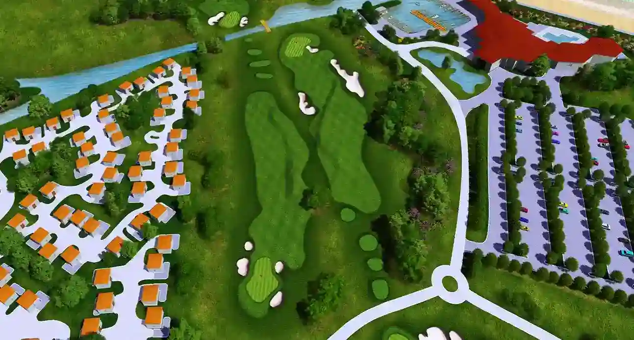 aerial golf course