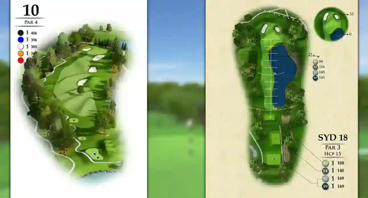 golfcourse 3d visualization